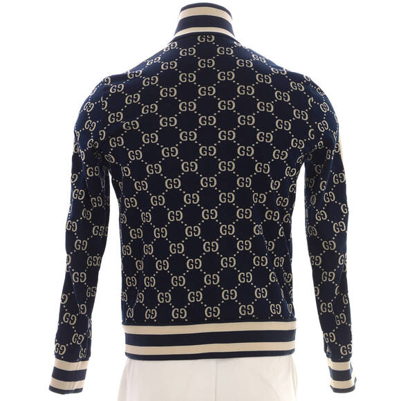 Gucci Men's Zip Track Jacket GG Jacquard Cotton - Picture 2 of 4